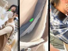 【店員さん胸チラB地区㊾】奇跡の再会！美術品店員さん/アパレル店員さん/２名