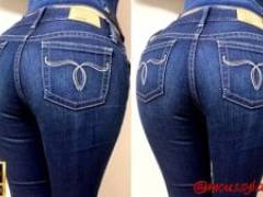 極上☆マウジーデニムW尻コキ❤️魅惑の超美尻☆ジーンズ！