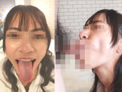 【プレミア元ハーフ芸能人 】長ベロ＆フェラテク! フォロワー万人の爆美女しずかに1週間溜めた精子を全て残らずしゃぶり尽くされ