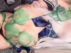 【爆乳すらいむ】じゅ乳手コキから至福のパイズリ爆乳Vtuberリ〇・ヘル〇スタ着崩しVer.Jcupマッサージからマットすらいむ