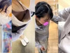 再び!ツンツン乳首の美術品店員さん/メガネの巨乳店員さん