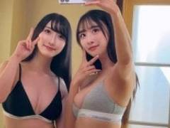 カルバンクライン双子コーデの仲良し巨乳JD盗撮バレからの神展開　ゆいか＆みほ - smgd003