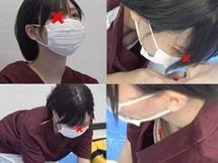 【救命講習/胸チラNo.38】前屈みで夢中になって、緩い胸元から前屈み胸チラ！介護士～ママさんまで！