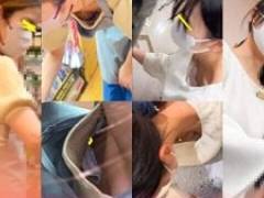 【店員さん胸チラB地区㊴】高級アパレル店員さんのエロB地区ドラスト店員さん/おっぱい乳首２名