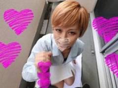 【素人フェラ援】指名し続けた美容師のベランダで手コキフェラ顔射