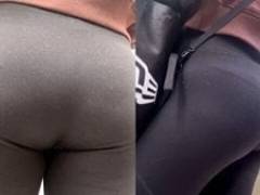 ヒップラインが魅力なレギンスパンツ美女