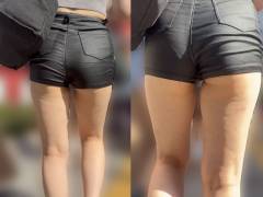 ショートパンツに生足が魅力な美女（10）