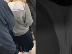 素人プレイ日記３０６TRAIN目色白すべすべ肌のセーラ女子の生態