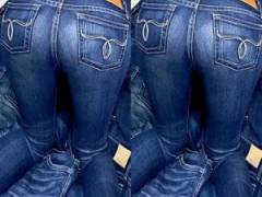 【変態尻】男をガチガチにするジーンズ尻❤️マウジーデニムキメてエロ尻つきだし