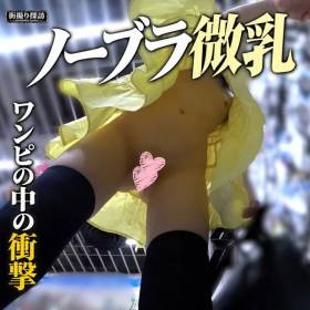 【ノーブラ微乳】ワンピの中の衝撃☆一糸纏わぬスレンダー美女！