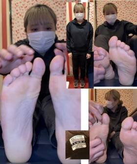 実寸も26cm！165cm美女激弱蒸れ足裏くすぐり両足比べ！6分2秒