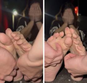 指長！26.5cm超激弱足裏くすぐり左足比べ！2分50秒